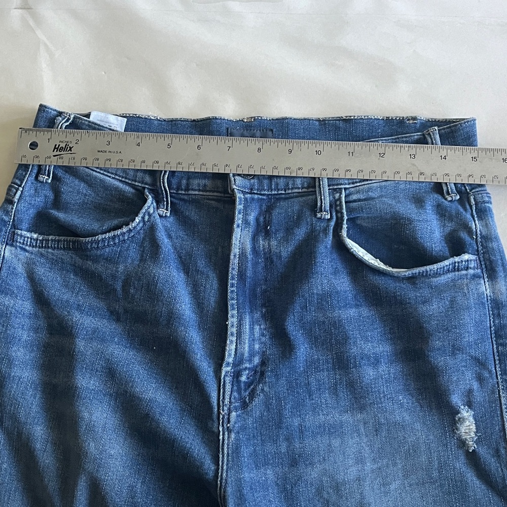 Mother The Hustler Ankle Fray Blue Jeans Size 32 - Picture 9 of 10